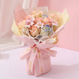 Maxbell Soap Flower Bouquet Romantic Mother's Day Gift for Party Wedding Anniversary Pink