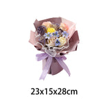 Maxbell Soap Flower Bouquet Romantic Mother's Day Gift for Party Wedding Anniversary Violet