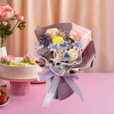 Maxbell Soap Flower Bouquet Romantic Mother's Day Gift for Party Wedding Anniversary Violet