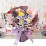 Maxbell Soap Flower Bouquet Romantic Mother's Day Gift for Party Wedding Anniversary Violet