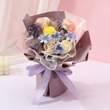 Maxbell Soap Flower Bouquet Romantic Mother's Day Gift for Party Wedding Anniversary Violet