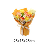 Maxbell Soap Flower Bouquet Romantic Mother's Day Gift for Party Wedding Anniversary Orange