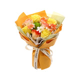 Maxbell Soap Flower Bouquet Romantic Mother's Day Gift for Party Wedding Anniversary Orange