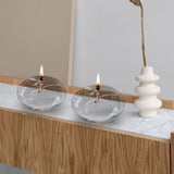 2Pcs Refillable Oil Lamps Sturdy Oil Lights for Tabletop Dining Restaurants