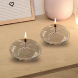 2Pcs Refillable Oil Lamps Sturdy Oil Lights for Tabletop Dining Restaurants