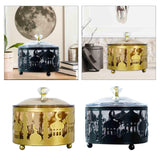 Maxbell Ramadan Tray Gold Durable with Lid Serving Tray for Kitchen Table Gold