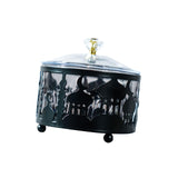 Maxbell Ramadan Tray Gold Durable with Lid Serving Tray for Kitchen Table Black