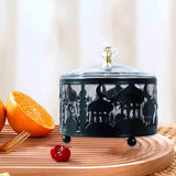 Maxbell Ramadan Tray Gold Durable with Lid Serving Tray for Kitchen Table Black