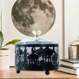 Maxbell Ramadan Tray Gold Durable with Lid Serving Tray for Kitchen Table Black