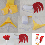 Maxbell 3xChicken Animal Costume Cute Easter Chicken Head Hoop Set for Holiday Cosplay 5 piece