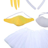 Maxbell 3xChicken Animal Costume Cute Easter Chicken Head Hoop Set for Holiday Cosplay 6 piece
