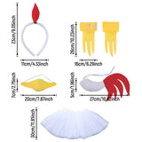 Maxbell 3xChicken Animal Costume Cute Easter Chicken Head Hoop Set for Holiday Cosplay 6 piece