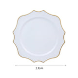 Maxbell 10 Pieces Charger Plates Durable Kitchen Plates for Reception Events Kitchen White