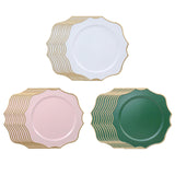 Maxbell 10 Pieces Charger Plates Durable Kitchen Plates for Reception Events Kitchen White