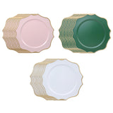 Maxbell 10 Pieces Charger Plates Durable Kitchen Plates for Reception Events Kitchen White