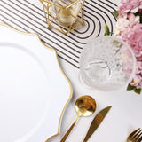 Maxbell 10 Pieces Charger Plates Durable Kitchen Plates for Reception Events Kitchen White