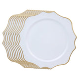 Maxbell 10 Pieces Charger Plates Durable Kitchen Plates for Reception Events Kitchen White