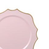 Maxbell 10 Pieces Charger Plates Durable Kitchen Plates for Reception Events Kitchen Pink