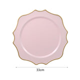 Maxbell 10 Pieces Charger Plates Durable Kitchen Plates for Reception Events Kitchen Pink