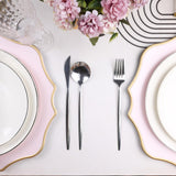 Maxbell 10 Pieces Charger Plates Durable Kitchen Plates for Reception Events Kitchen Pink