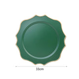 Maxbell 10 Pieces Charger Plates Durable Kitchen Plates for Reception Events Kitchen Green