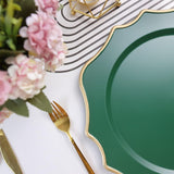 Maxbell 10 Pieces Charger Plates Durable Kitchen Plates for Reception Events Kitchen Green