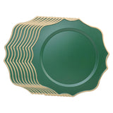 Maxbell 10 Pieces Charger Plates Durable Kitchen Plates for Reception Events Kitchen Green