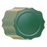 Maxbell 10 Pieces Charger Plates Durable Kitchen Plates for Reception Events Kitchen Green