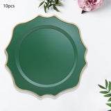 Maxbell 10 Pieces Charger Plates Durable Kitchen Plates for Reception Events Kitchen Green