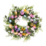 Maxbell Easter Egg Flower Wreath Easter Door Garland for Front Door Patio Porch Home