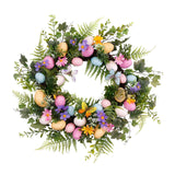 Maxbell Easter Egg Flower Wreath Easter Door Garland for Front Door Patio Porch Home