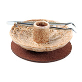 Incense Holder Home Fragrance with Mat Tweezer DIY Supplies Sage Burner Bowl Beige