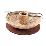 Incense Holder Home Fragrance with Mat Tweezer DIY Supplies Sage Burner Bowl Beige