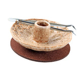 Incense Holder Home Fragrance with Mat Tweezer DIY Supplies Sage Burner Bowl Beige