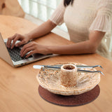 Incense Holder Home Fragrance with Mat Tweezer DIY Supplies Sage Burner Bowl Beige