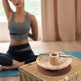 Incense Holder Home Fragrance with Mat Tweezer DIY Supplies Sage Burner Bowl Beige