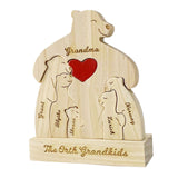 Bear Family Wood Puzzle Unique DIY Toy Bear Family Ornament Thoughtful Gifts
