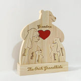 Bear Family Wood Puzzle Unique DIY Toy Bear Family Ornament Thoughtful Gifts