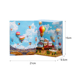 DIY Book Bookends Kits Building Puzzles Doll House Model for Teens Boys Kids Ballon