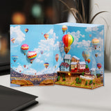 DIY Book Bookends Kits Building Puzzles Doll House Model for Teens Boys Kids Ballon