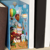 DIY Book Bookends Kits Building Puzzles Doll House Model for Teens Boys Kids Ballon