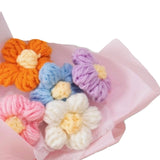 Maxbell Maxbell Crochet Flower Bouquet Mothers Day Gifts Knitted Flowers Bouquet for Desktop Pink