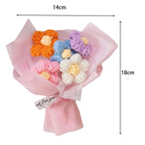 Maxbell Maxbell Crochet Flower Bouquet Mothers Day Gifts Knitted Flowers Bouquet for Desktop Pink