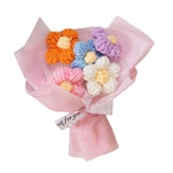 Maxbell Maxbell Crochet Flower Bouquet Mothers Day Gifts Knitted Flowers Bouquet for Desktop Pink