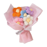 Maxbell Maxbell Crochet Flower Bouquet Mothers Day Gifts Knitted Flowers Bouquet for Desktop Pink