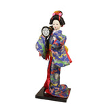 Maxbell 9inch Japanese Geisha Ornament Kimono Dolls for Living Room Shelf Decoration