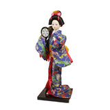 Maxbell 9inch Japanese Geisha Ornament Kimono Dolls for Living Room Shelf Decoration
