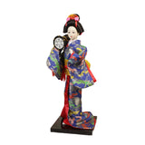 Maxbell 9inch Japanese Geisha Ornament Kimono Dolls for Living Room Shelf Decoration