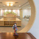 Maxbell 9inch Japanese Geisha Ornament Kimono Dolls for Living Room Shelf Decoration