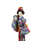 Maxbell 9inch Japanese Geisha Ornament Kimono Dolls for Living Room Shelf Decoration